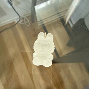 Crystal carving Labubu necklace